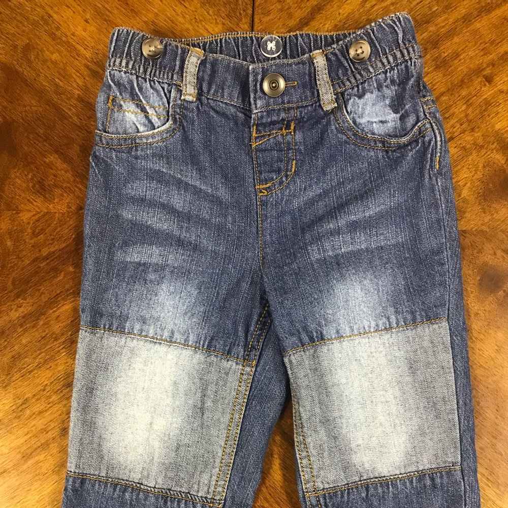 THE CHILDREN’S PLACE patchwork denim jeans size 9-12 months